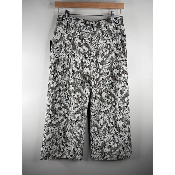 NWT Tuckernuck Gray Gardens Jacquard Jemma Wide Leg Cropped Pants Size 8 - Picture 6 of 6